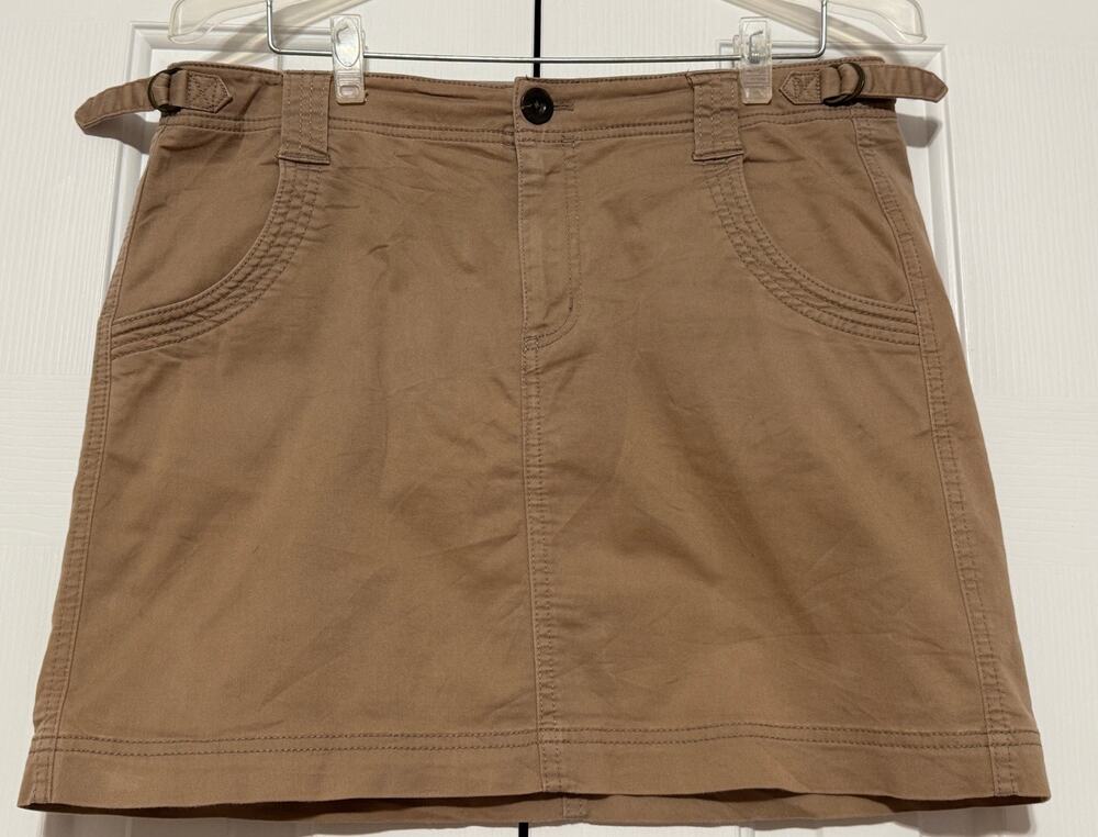 Athleta Organic Cotton Casual Skirt, Khaki/Tan, Size 10